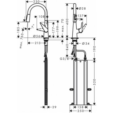 Смеситель для кухни Hansgrohe Talis M51 73851000