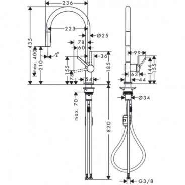 Смеситель для кухни Hansgrohe Talis M54 72800000