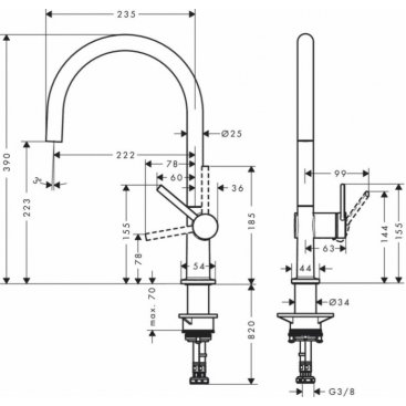 Смеситель для кухни Hansgrohe Talis M54 72804000