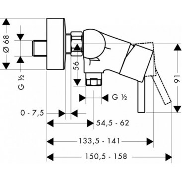 Смеситель для душа Hansgrohe Talis S2 32640000