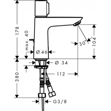 Смеситель для раковины Hansgrohe Talis Select E 110 71750000