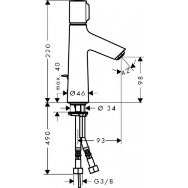 Смеситель для раковины Hansgrohe Talis Select S 100 72042000