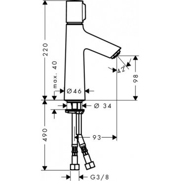 Смеситель для раковины Hansgrohe Talis Select S 100 72043000