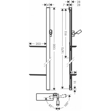 Штанга для душа Hansgrohe Unica E 27645400