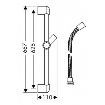 Штанга для душа Hansgrohe Unica'S 0,65м 27725000