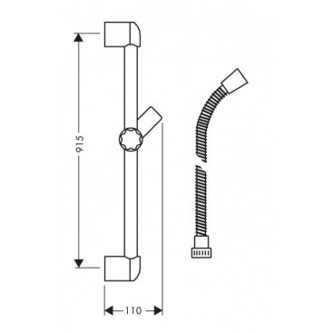 Штанга для душа Hansgrohe Unica'S 0,9м 27727000