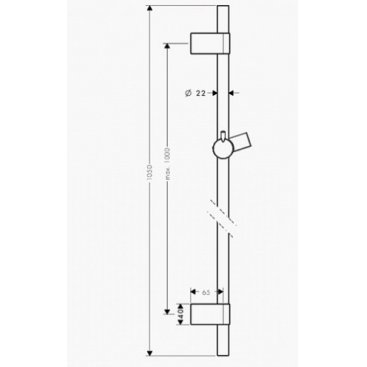 Штанга для душа Hansgrohe Unica'S Puro Reno 1,05м 28663000