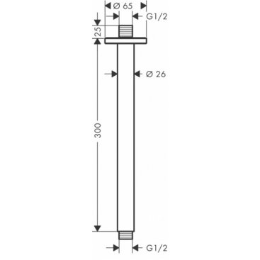 Держатель верхнего душа Hansgrohe Vernis Blend 27805670