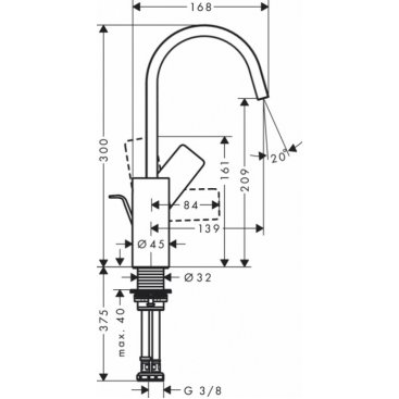 Смеситель для раковины Hansgrohe Vivenis 75030700