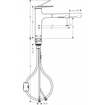 Смеситель для кухни Hansgrohe Zesis 74801670