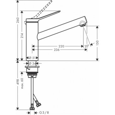 Смеситель для кухни Hansgrohe Zesis 74802000