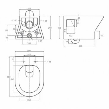 Унитаз подвесной Hansmann Compact УНИ0001