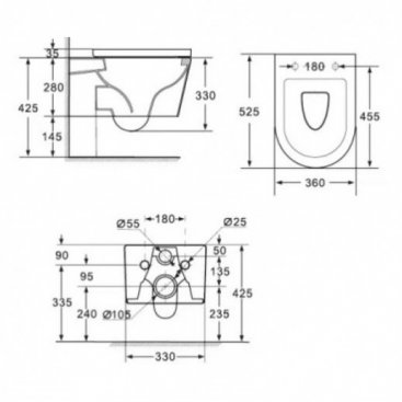 Унитаз подвесной Hansmann Round Tornado УНИ0010