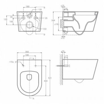 Унитаз подвесной Hansmann Round УНИ0020