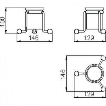 Стакан настольный Huber Croisette 4026.01H.CR