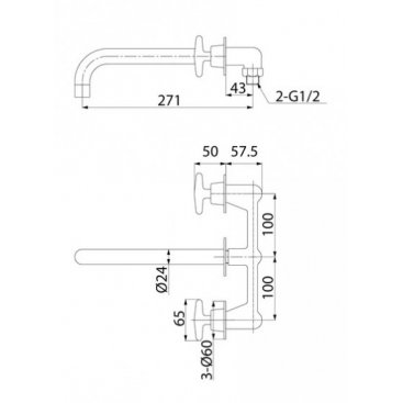 Смеситель для раковины Iddis Acros ACRSB00i65