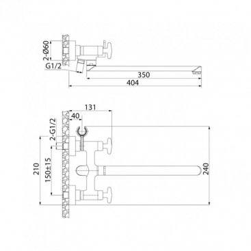 Смеситель для ванны Iddis Acros ACRSBL2i10WA