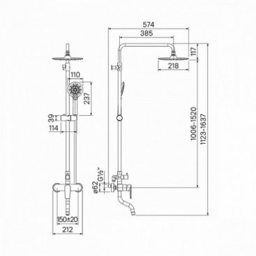 Душевая стойка Iddis Cloud CLOSB00i06