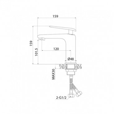 Смеситель для раковины Iddis Dash DASSB00i01