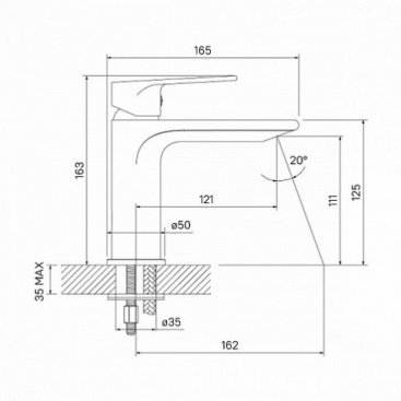 Смеситель для раковины Iddis Edifice EDISB00i01