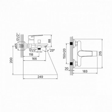 Смеситель для ванны Iddis Edifice EDISB00i02WA