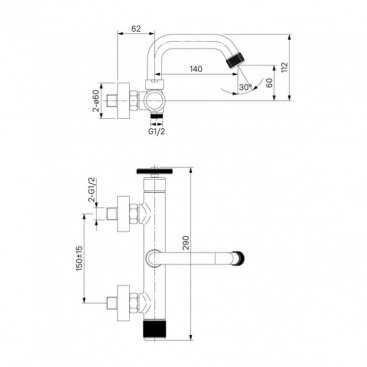 Смеситель для ванны Iddis Grange GRABLR2i02WA