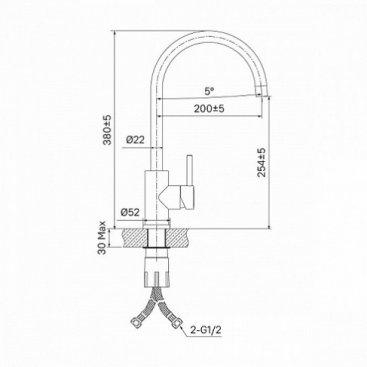 Смеситель для кухни Iddis Kitchen K05STJ0i05