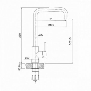 Смеситель для кухни Iddis Kitchen K05STL0i05