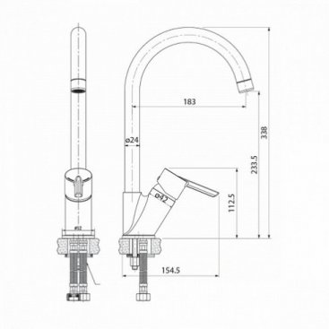 Смеситель для кухни Iddis Kitchen Line K11SB0Ji05