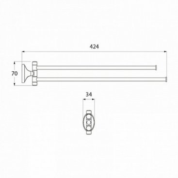 Полотенцедержатель Iddis Leaf LEASB22I49