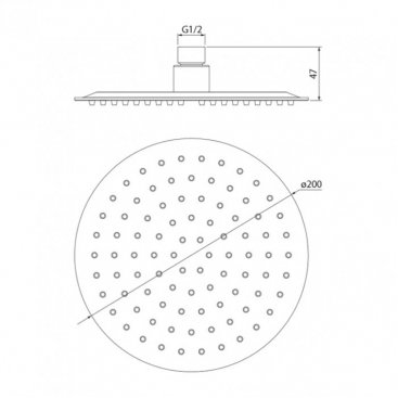 Верхний душ Iddis Optima Home 00320RSi64