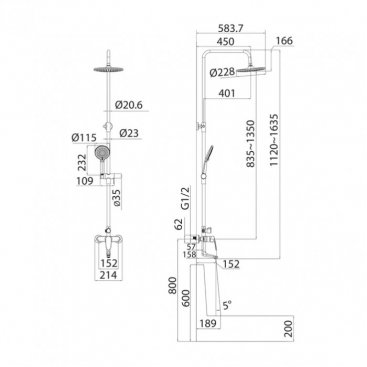 Душевая стойка Iddis Optima Home OPTSB3Fi06