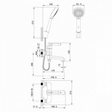 Смеситель для ванны Iddis Oxford OXFSB02i02