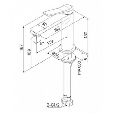 Смеситель для раковины Iddis Parker PARBL00i01