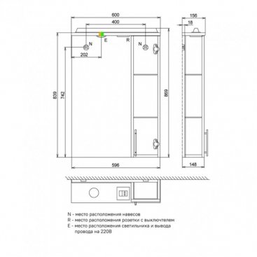 Зеркало Iddis Sena SEN6000i99