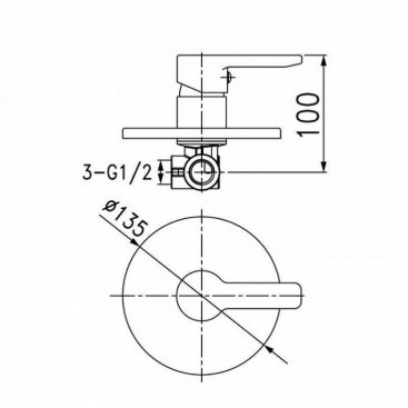 Смеситель для душа Iddis Sena SENSB00i66