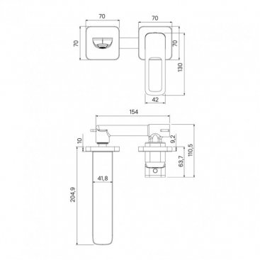 Смеситель для раковины Iddis Slide SLISB00i65