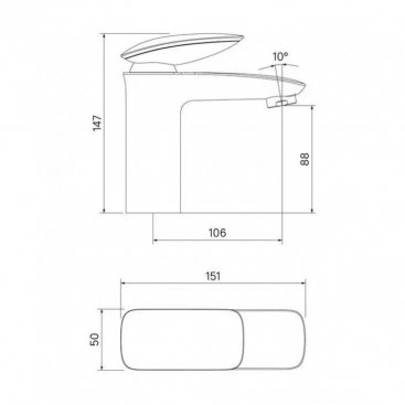 Смеситель для раковины Iddis Stone STOSB00i01