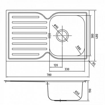 Мойка кухонная Iddis Strit STR78SDi77