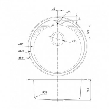 Мойка кухонная Iddis Suno SUN51P0i77