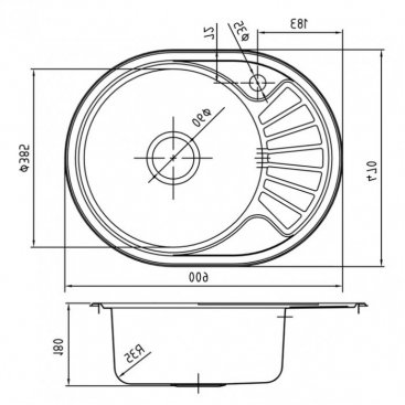 Мойка кухонная Iddis Suno SUN60P