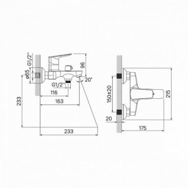 Смеситель для ванны Iddis Vibe VIBSB02i02WA