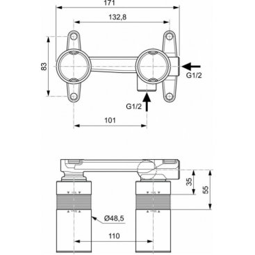 Встраиваемый комплект Ideal Standard A1313NU