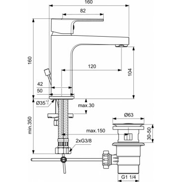 Смеситель для раковины Ideal Standard Esla BC224AA