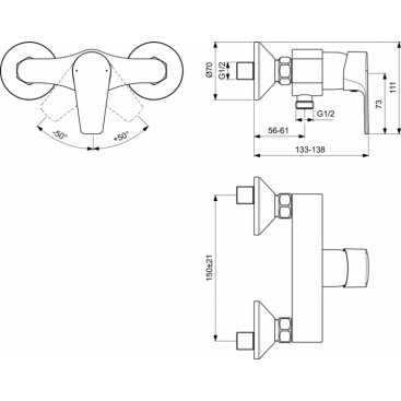 Смеситель для душа Ideal Standard Esla BC228AA