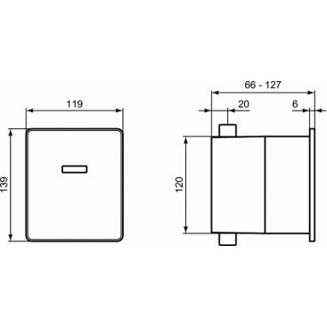 Панель смыва для писсуара Ideal Standard Septa Pro U1 P0114AA