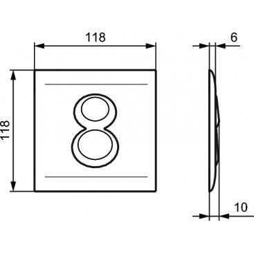 Панель смыва Ideal Standard Septa Pro P4 R0136