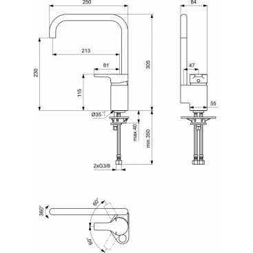 Смеситель для кухни Ideal Standard Active B8084AA