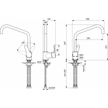 Смеситель для кухни Ideal Standard Alfa BC660AA