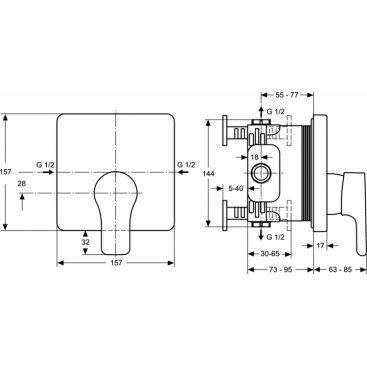 Смеситель для душа Ideal Standard Attitude A4757AA